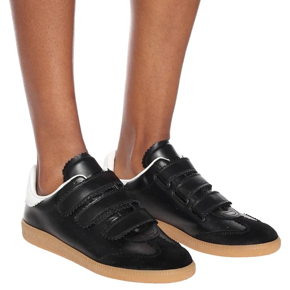 Isabel Marant Beth Sneaker in Black Leather/Gum Sole sz 39 New in Box - Picture 10 of 10